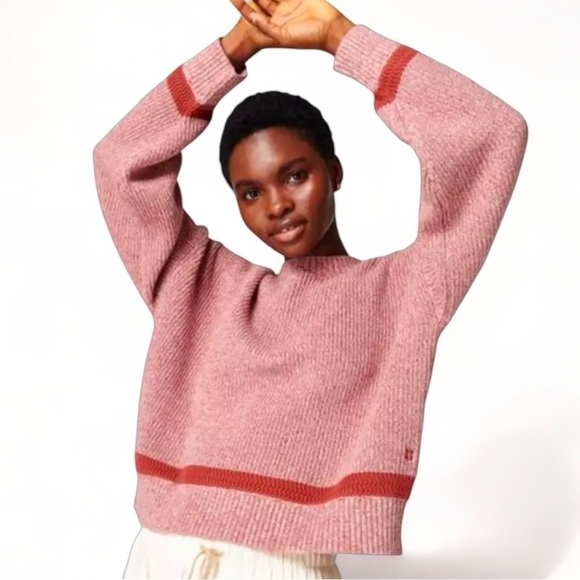 Sweaty Betty Sunday Marl Cotton Knitted Sweater In Brown Women's Size US 8 - Picture 1 of 7